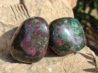 Polished Ruby Corundum In Chrome Verdite Free Forms x 6 From Zimbabwe - Toprock Gemstones and Minerals 