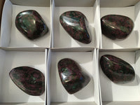 Polished Ruby Corundum In Chrome Verdite Free Forms x 6 From Zimbabwe - Toprock Gemstones and Minerals 