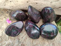 Polished Ruby Corundum In Chrome Verdite Free Forms x 6 From Zimbabwe - Toprock Gemstones and Minerals 