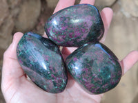 Polished Ruby Corundum In Chrome Verdite Free Forms x 6 From Zimbabwe - Toprock Gemstones and Minerals 