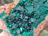 Natural Dioptase On Dolomite Specimens x 3 From Likasi, Congo - Toprock Gemstones and Minerals 