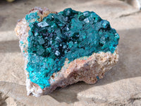 Natural Dioptase On Dolomite Specimens x 3 From Likasi, Congo - Toprock Gemstones and Minerals 