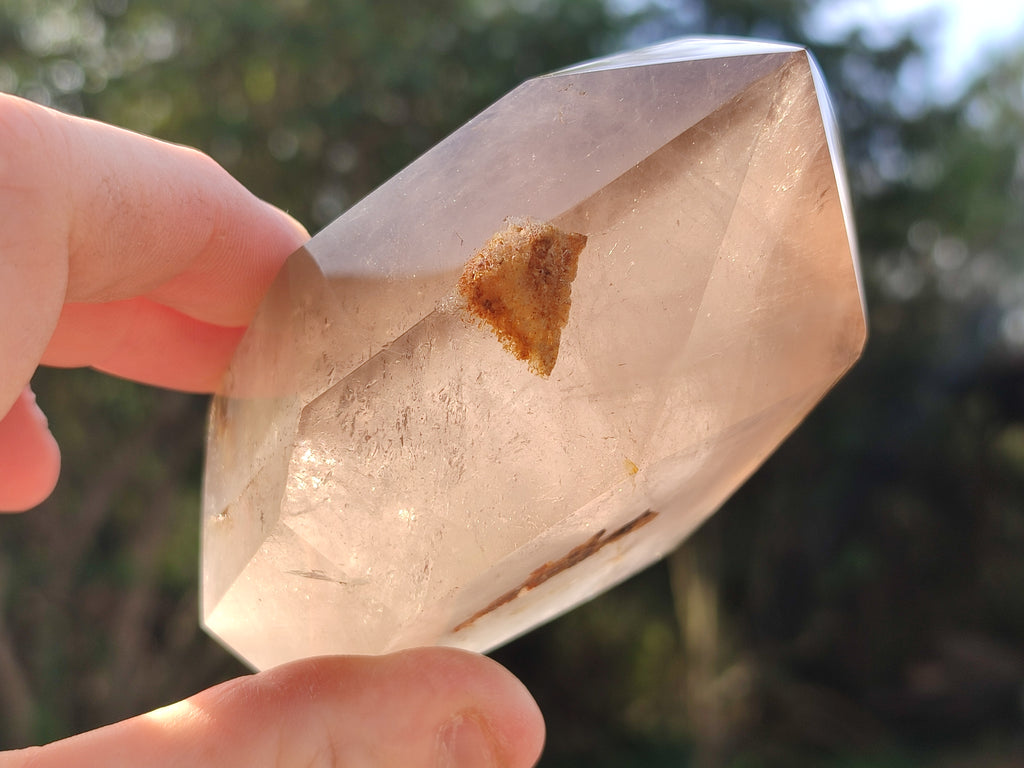 Polished Phantom Chlorite Moss and Zoned Smokey Quartz Crystals x 2 From Madagascar - Toprock Gemstones and Minerals 