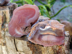 Polished On One Side Red Sashe River Agate Nodules x 12 From Zimbabwe - Toprock Gemstones and Minerals 