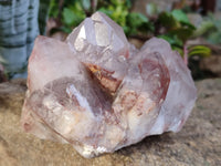 Natural Red Hematoid Quartz Clusters x 2 From Karoi, Zimbabwe
