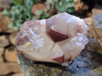 Natural Red Hematoid Quartz Clusters x 2 From Karoi, Zimbabwe