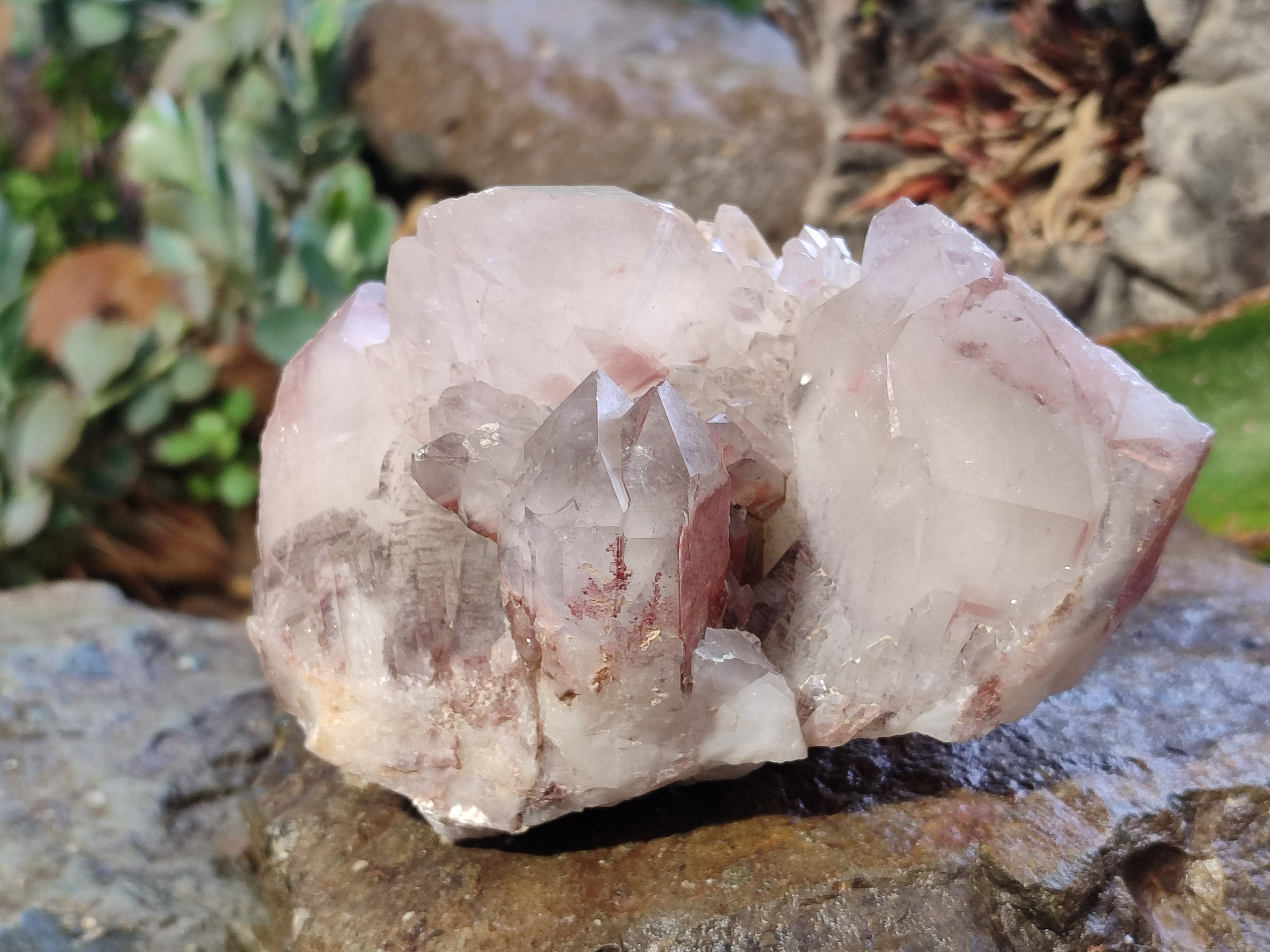 Natural Red Hematoid Quartz Clusters x 2 From Karoi, Zimbabwe - Toprock Gemstones and Minerals 