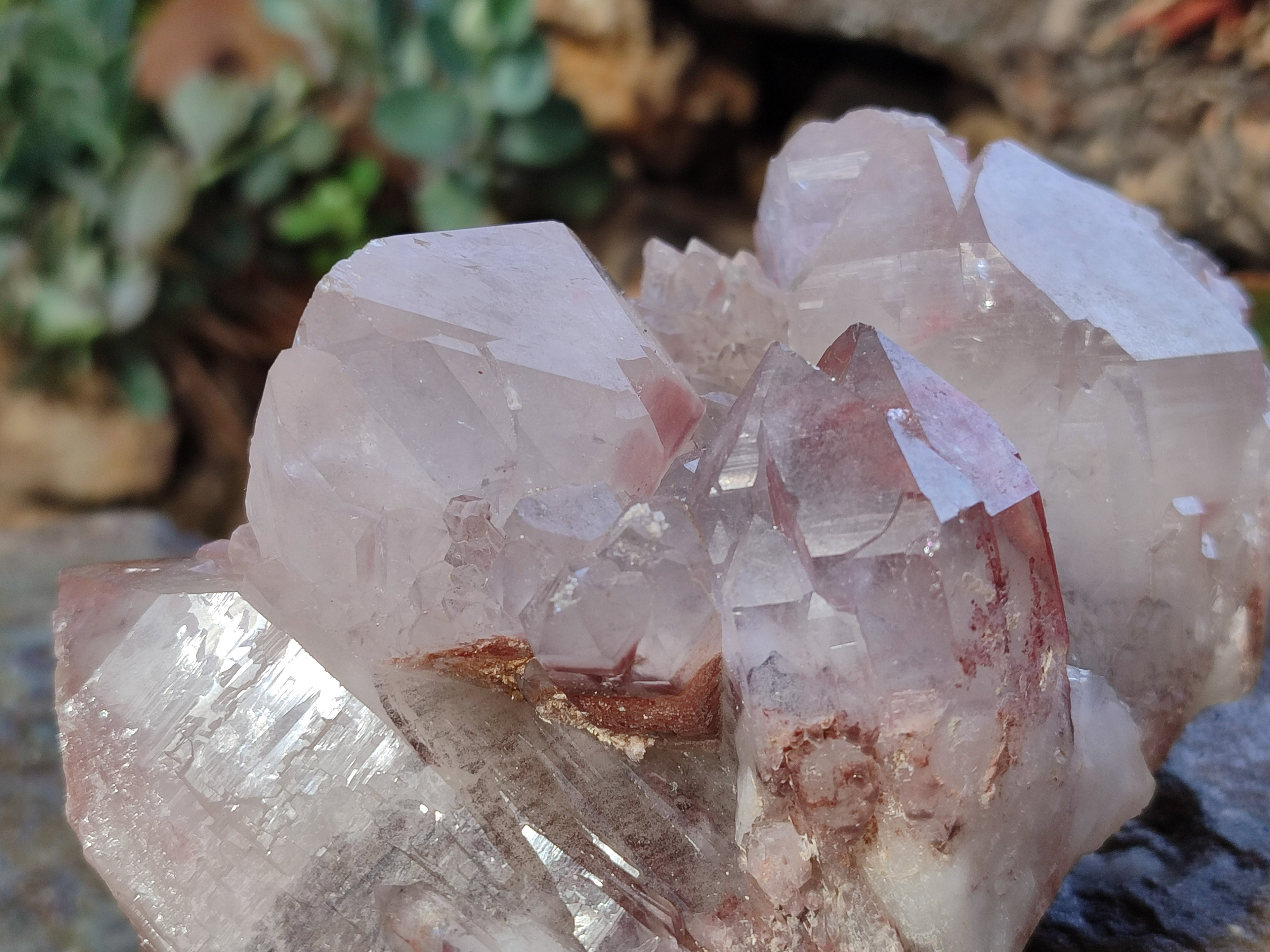 Natural Red Hematoid Quartz Clusters x 2 From Karoi, Zimbabwe - Toprock Gemstones and Minerals 