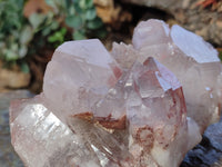 Natural Red Hematoid Quartz Clusters x 2 From Karoi, Zimbabwe