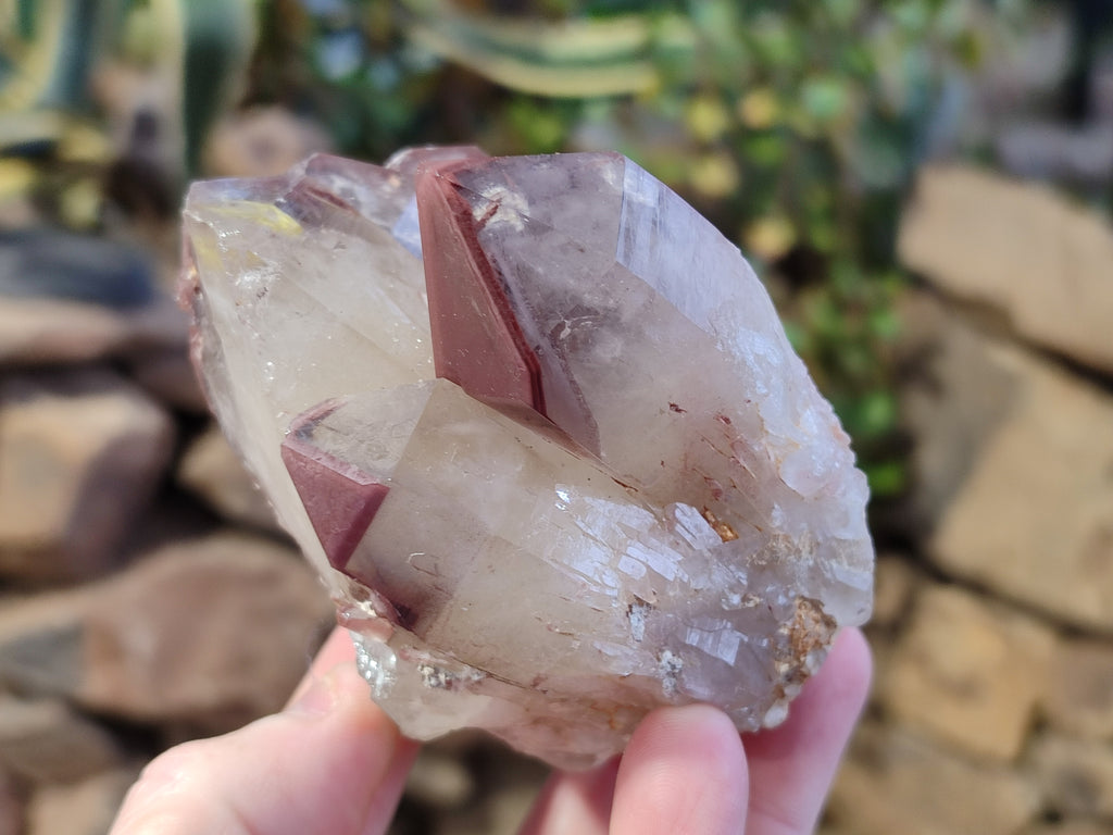 Natural Red Hematoid Quartz Clusters x 2 From Karoi, Zimbabwe - Toprock Gemstones and Minerals 