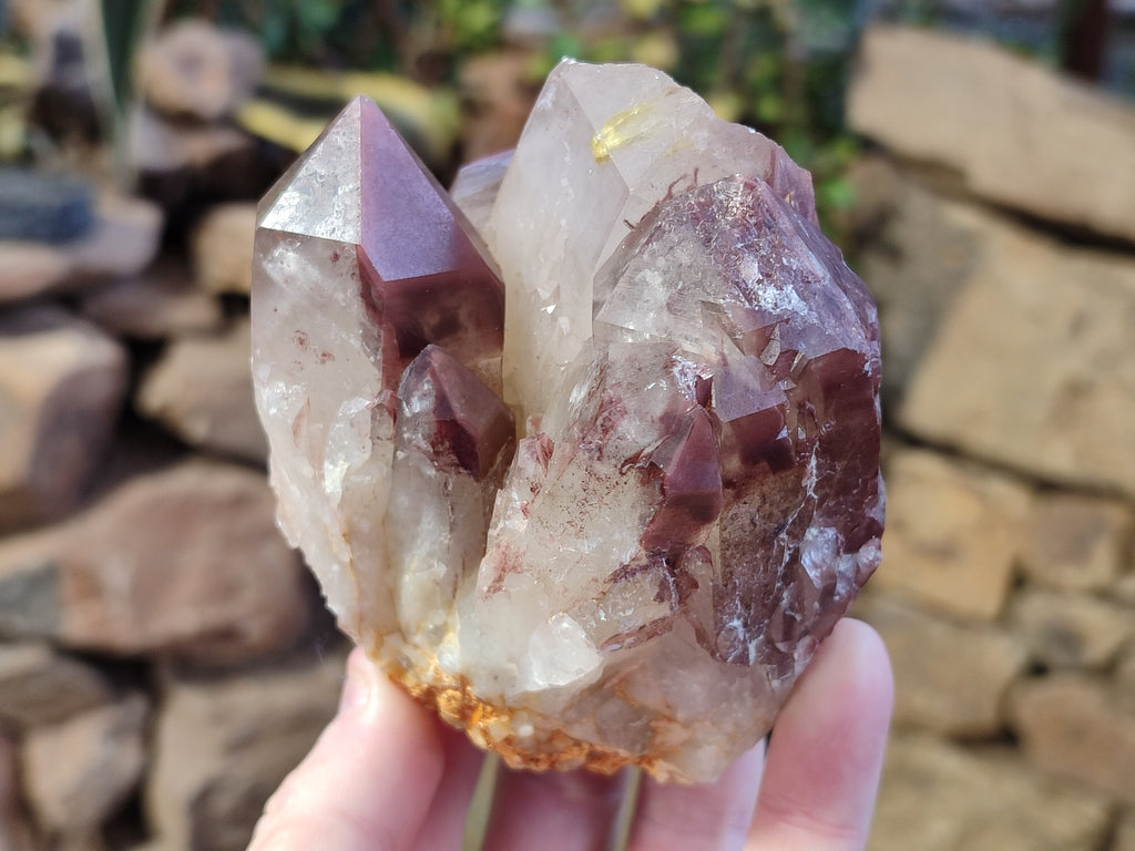 Natural Red Hematoid Quartz Clusters x 2 From Karoi, Zimbabwe - Toprock Gemstones and Minerals 