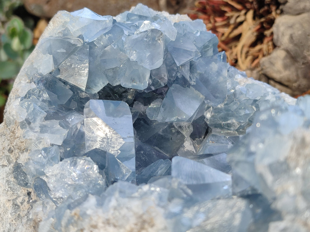 Natural Celestite Geode Specimens x 1 From Sakoany, Madagascar - Toprock Gemstones and Minerals 