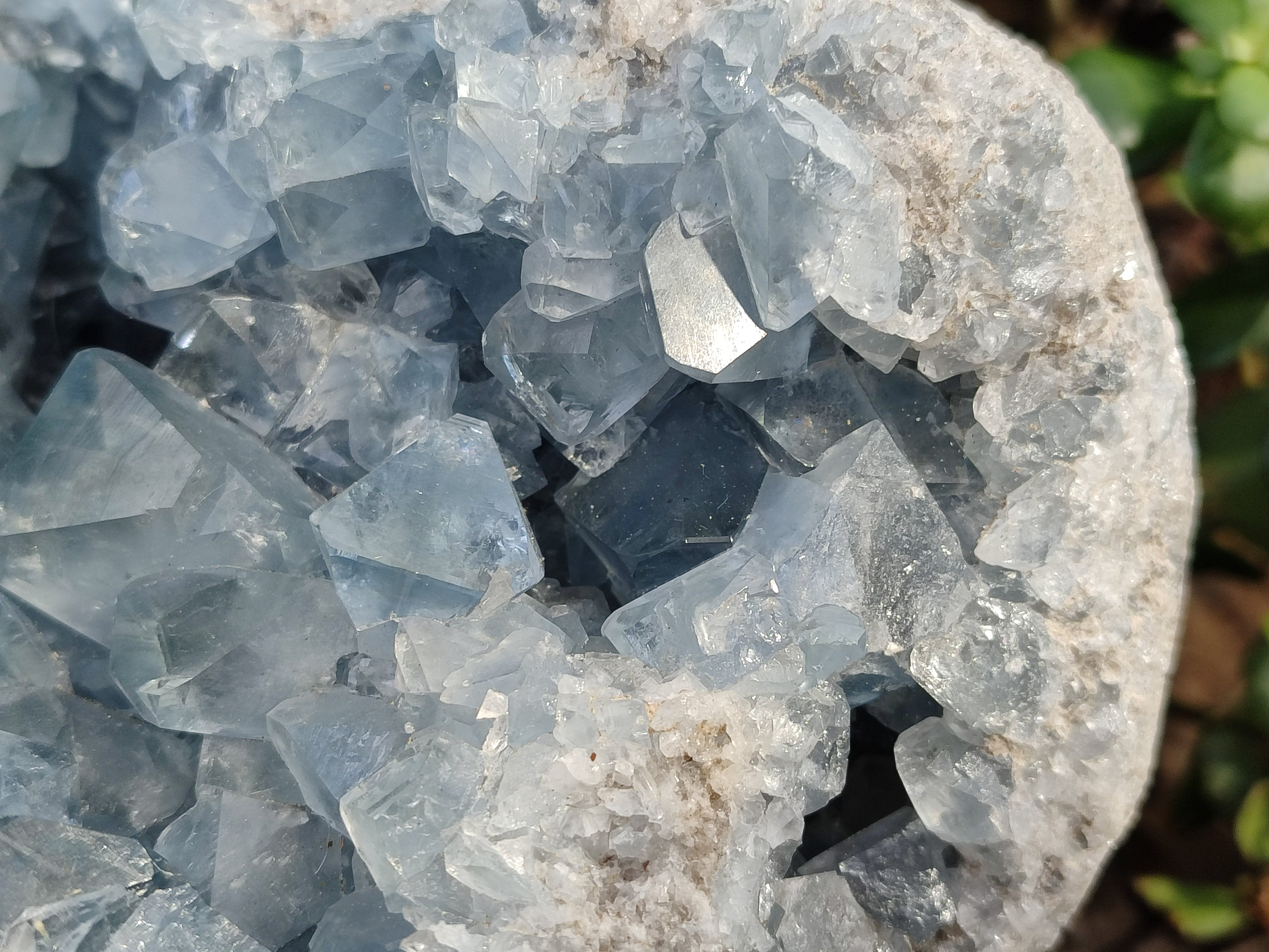Natural Celestite Geode Specimens x 1 From Sakoany, Madagascar - Toprock Gemstones and Minerals 