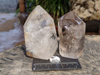 Polished Smokey Amethyst Clear Quartz Inclusion Crystals x 3 From Madagascar - Toprock Gemstones and Minerals 