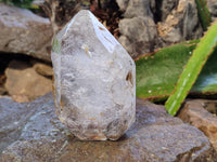 Polished Smokey Amethyst Clear Quartz Inclusion Crystals x 3 From Madagascar - Toprock Gemstones and Minerals 
