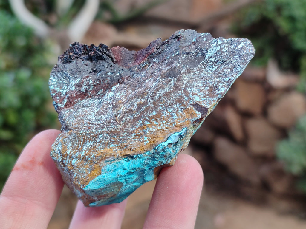 Natural Shattuckite with Chrysocolla and Malachite Cutting Material x 12 From Namibia - Toprock Gemstones and Minerals 