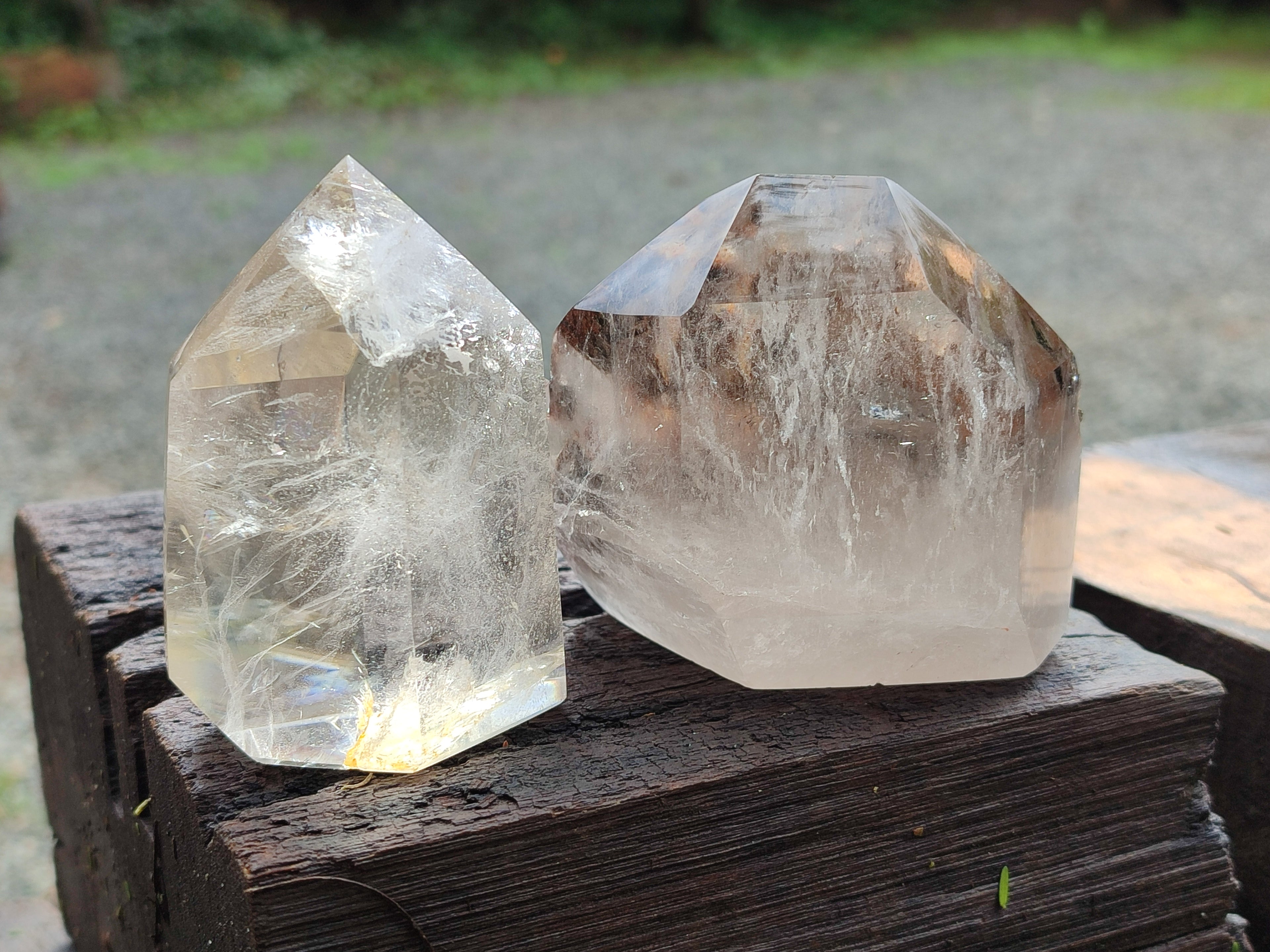 Polished Smokey Quartz Crystals x 3 From Madagascar - Toprock Gemstones and Minerals 