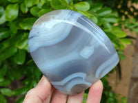 Polished Banded Agate Standing Free Forms x 3 From Madagascar - Toprock Gemstones and Minerals 