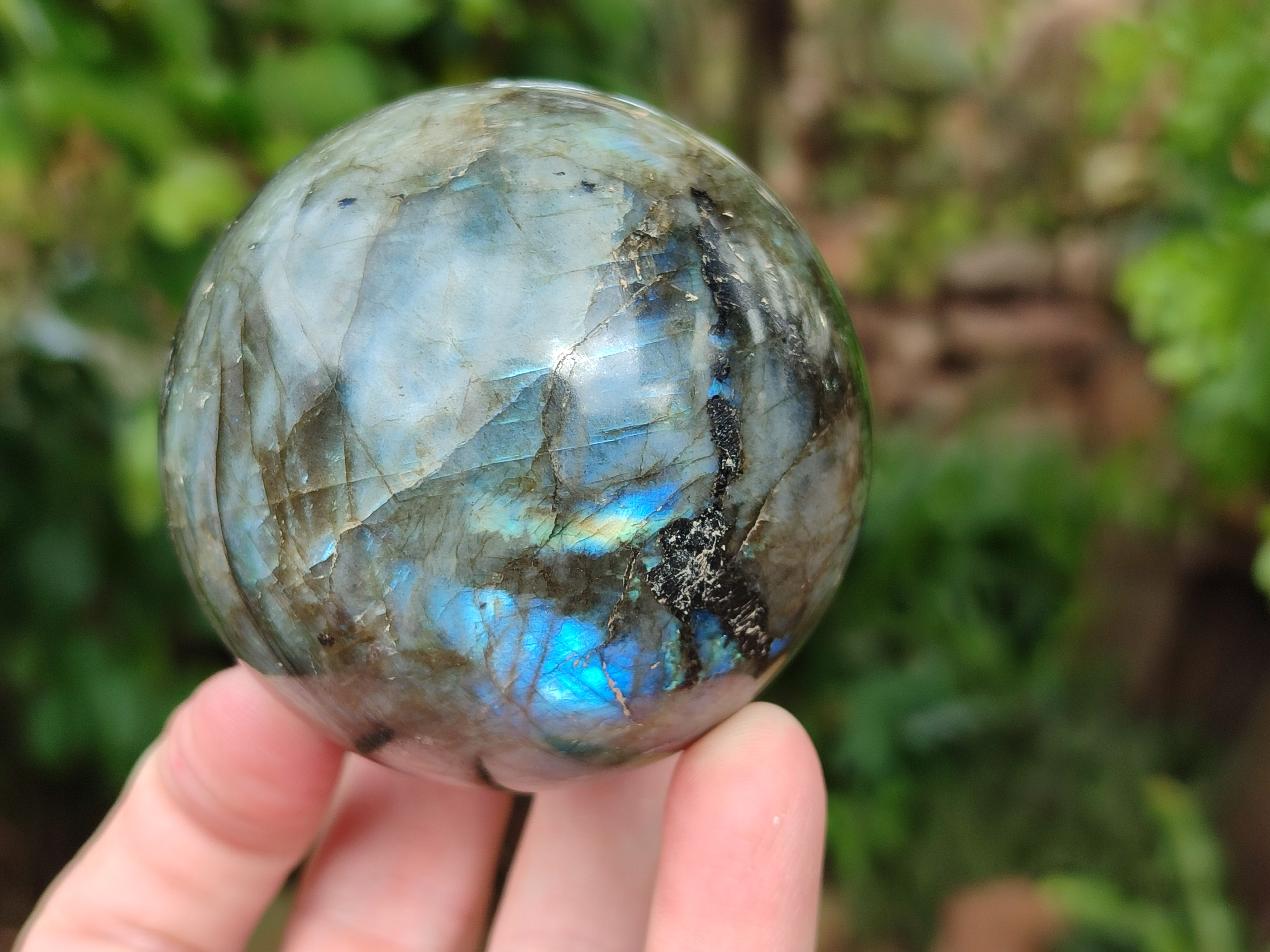 Polished Labradorite Spheres x 3 From Tulear, Madagascar - Toprock Gemstones and Minerals 