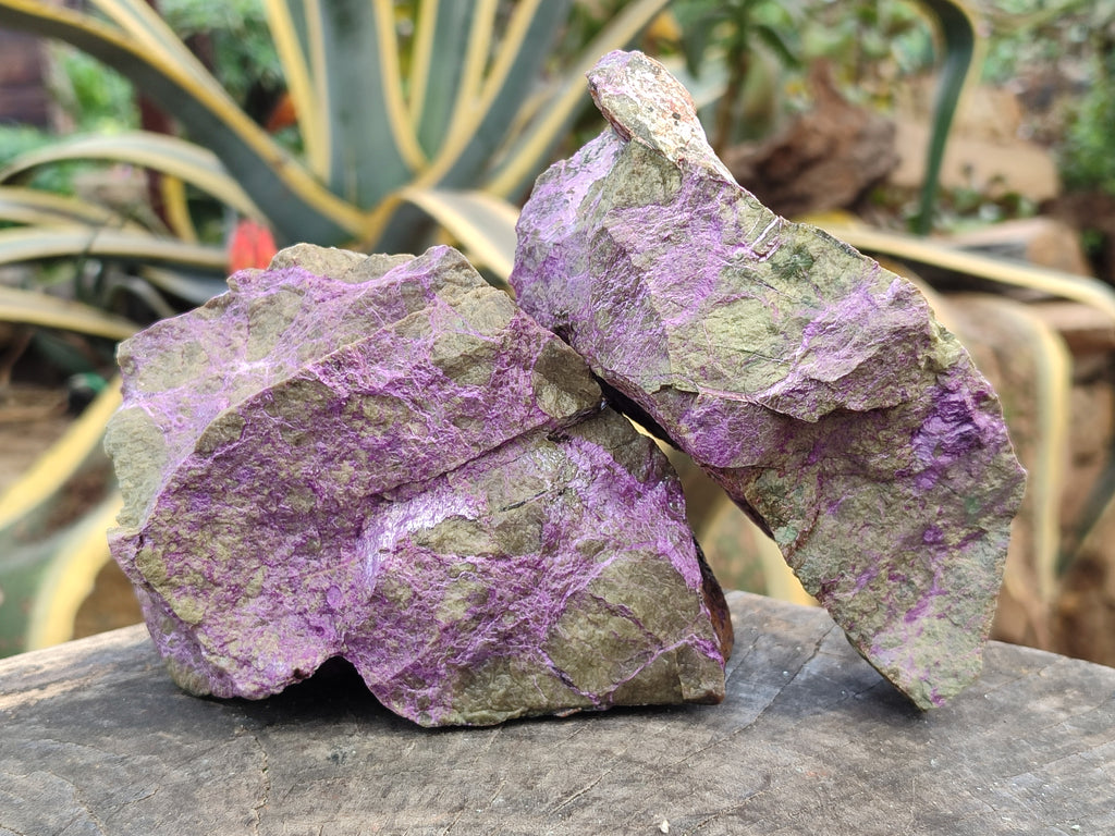 Natural Stichtite Cobbed Specimens x 3 From Barberton, South Africa - Toprock Gemstones and Minerals 
