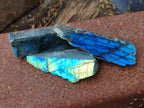 Polished On One Side Labradorite Plates x 35 From Tulear, Madagascar - Toprock Gemstones and Minerals 