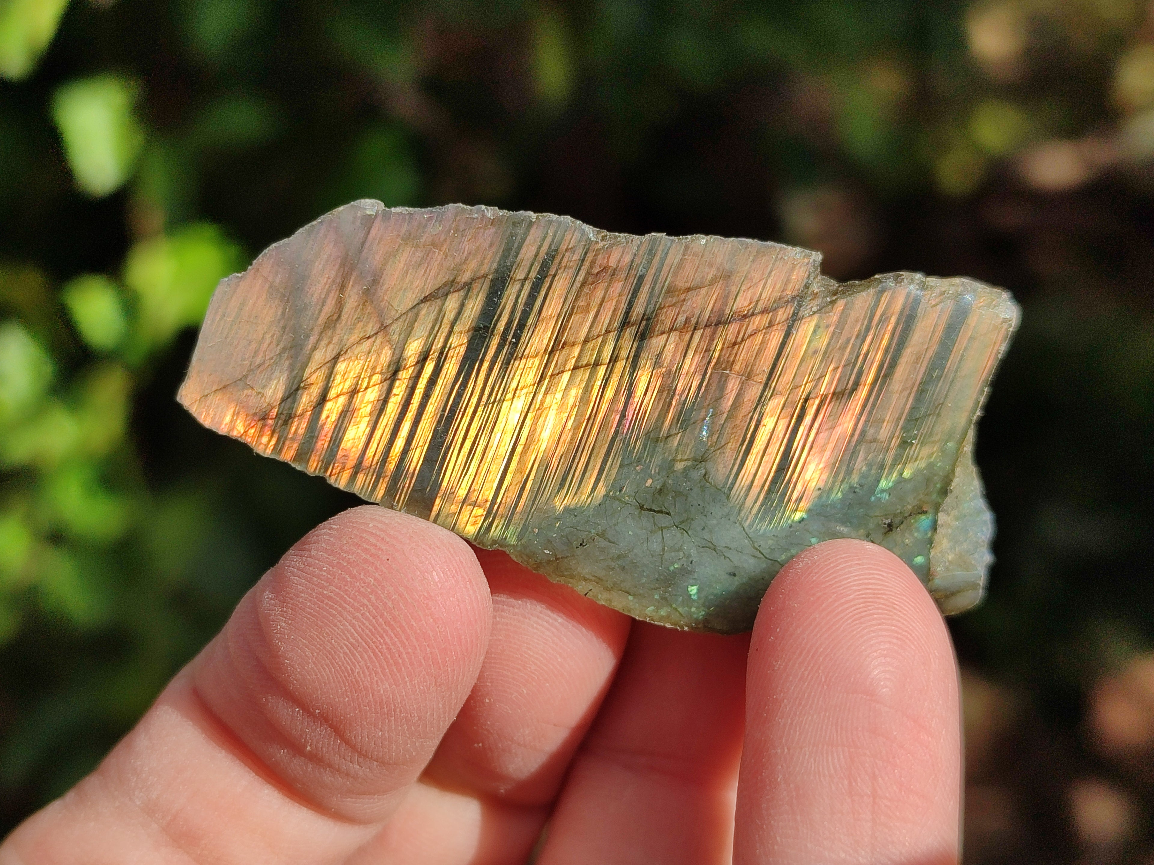 Polished On One Side Labradorite Plates x 35 From Tulear, Madagascar - Toprock Gemstones and Minerals 