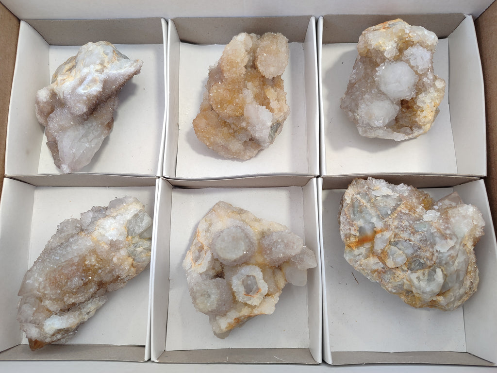 Natural Mixed Spirit Quartz Crystals x 6 From Boekenhouthoek, South Africa - Toprock Gemstones and Minerals 