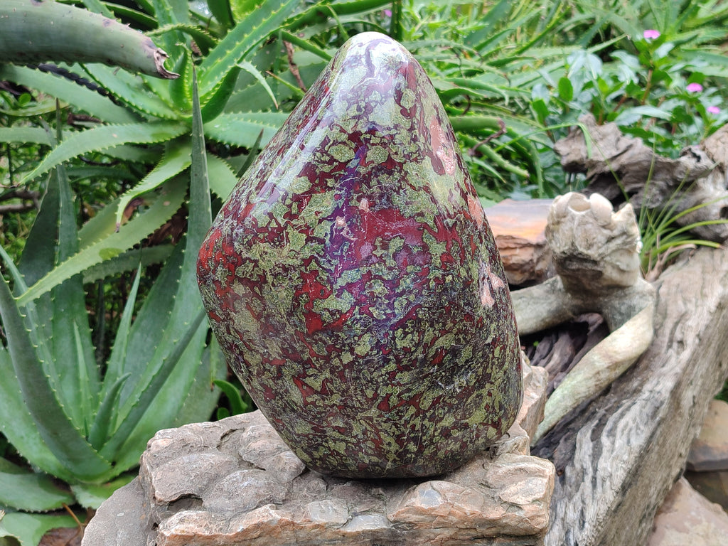 Polished Bastite Dragons Blood Stone Standing Free Form x 1 From Tshipise, South Africa - Toprock Gemstones and Minerals 