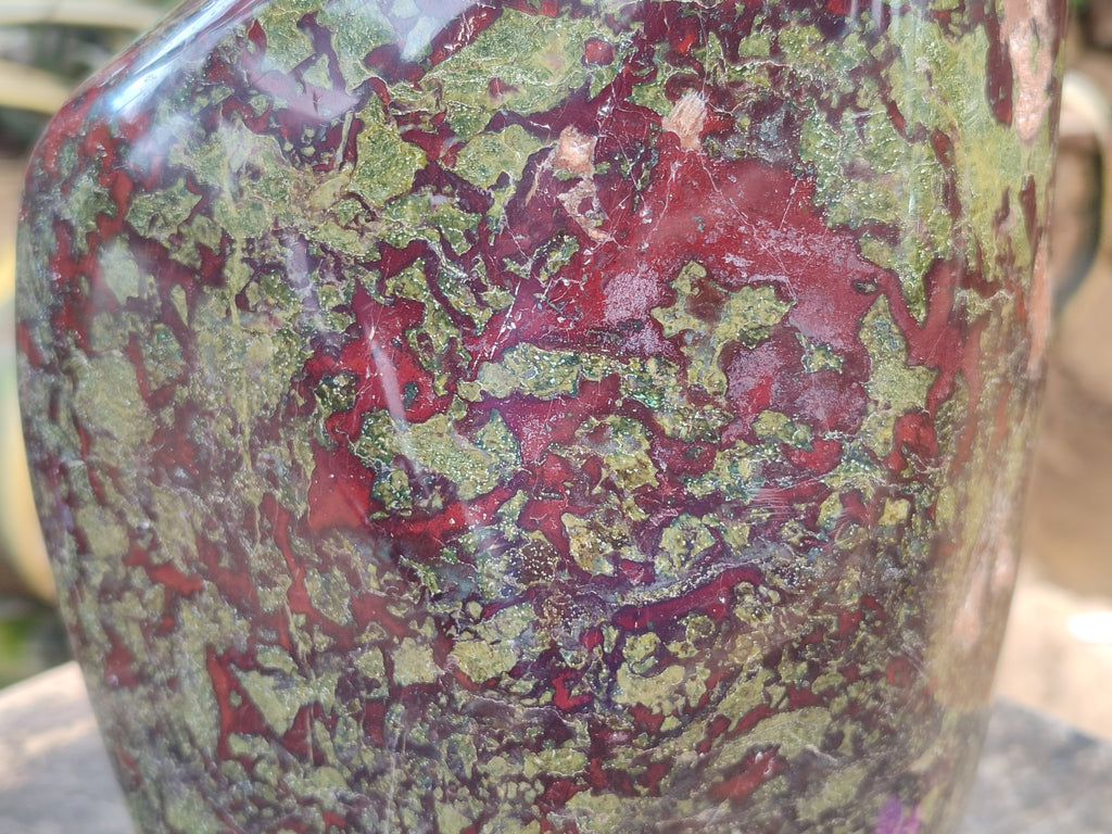 Polished Bastite Dragons Blood Stone Standing Free Form x 1 From Tshipise, South Africa - Toprock Gemstones and Minerals 