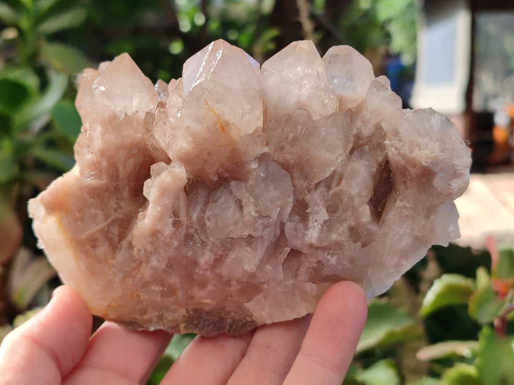 Natural Phantom Cascading Smokey Quartz Clusters x 2 From Luena, Congo - Toprock Gemstones and Minerals 