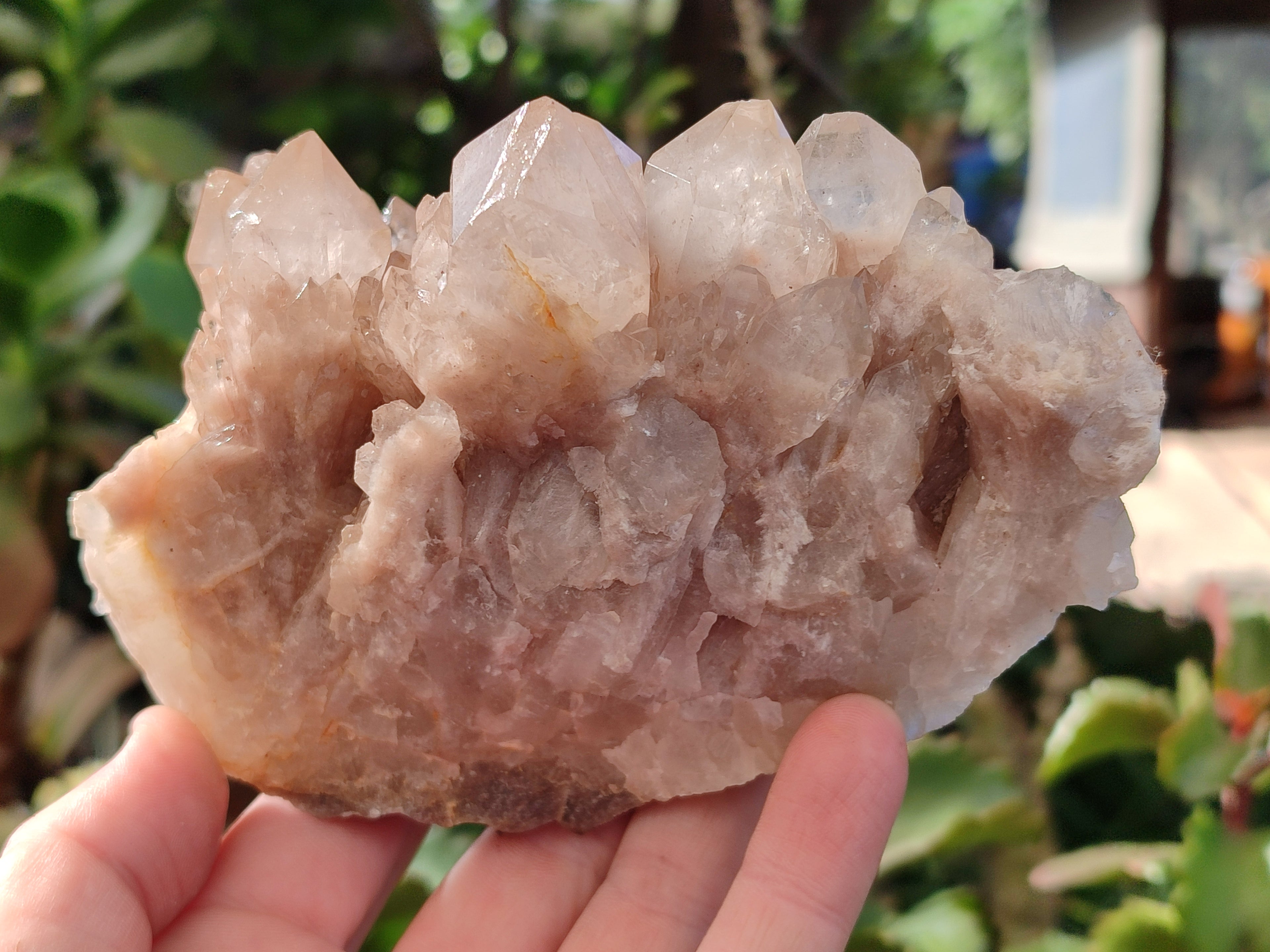 Natural Phantom Cascading Smokey Quartz Clusters x 2 From Luena, Congo - Toprock Gemstones and Minerals 