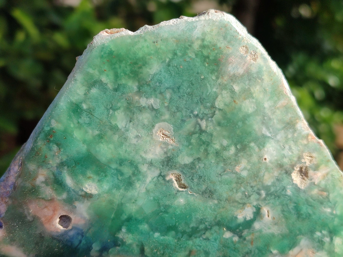 Polished On One Side Emerald Mtorolite Plates x 3 From Mutorashanga, Zimbabwe - Toprock Gemstones and Minerals 
