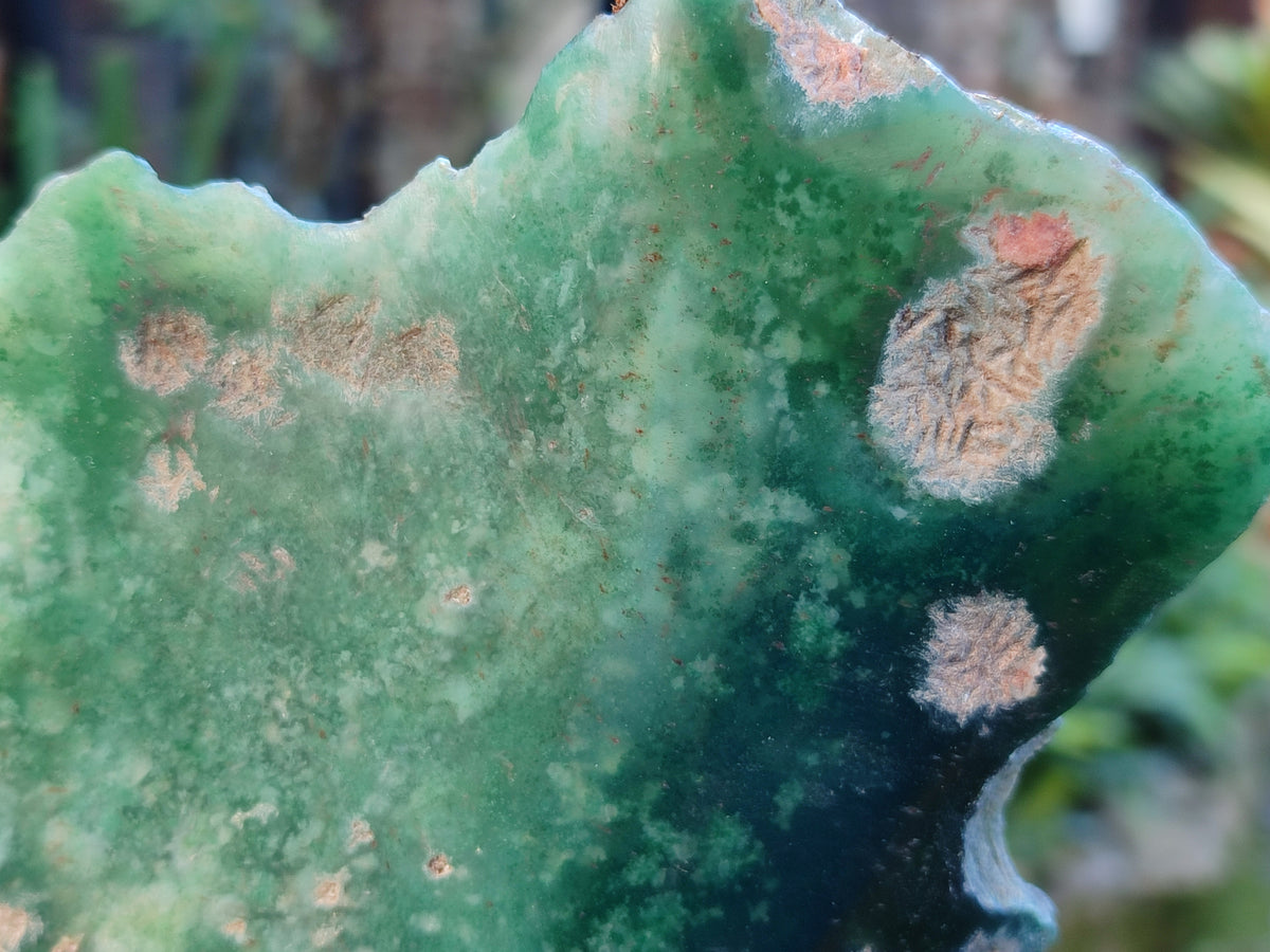 Polished On One Side Emerald Mtorolite Plates x 3 From Mutorashanga, Zimbabwe - Toprock Gemstones and Minerals 