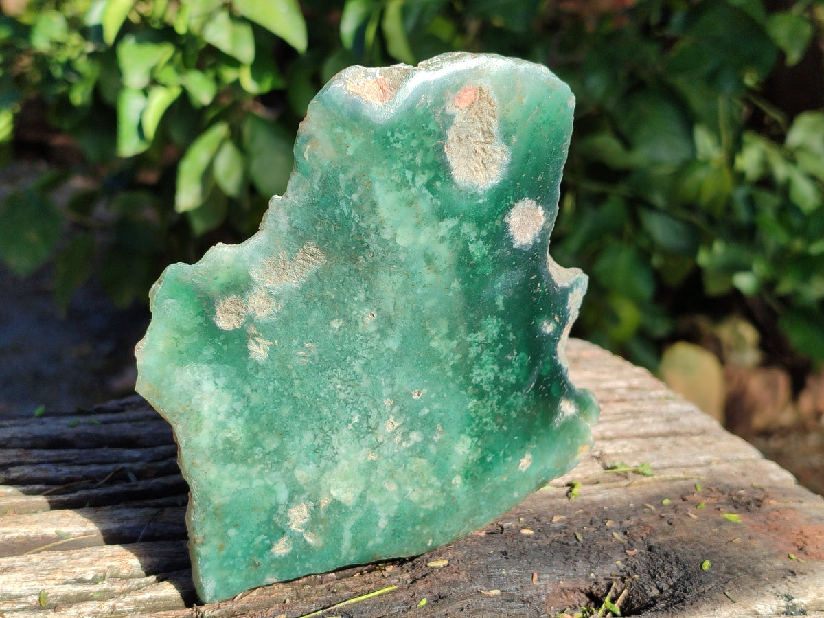 Polished On One Side Emerald Mtorolite Plates x 3 From Mutorashanga, Zimbabwe - Toprock Gemstones and Minerals 