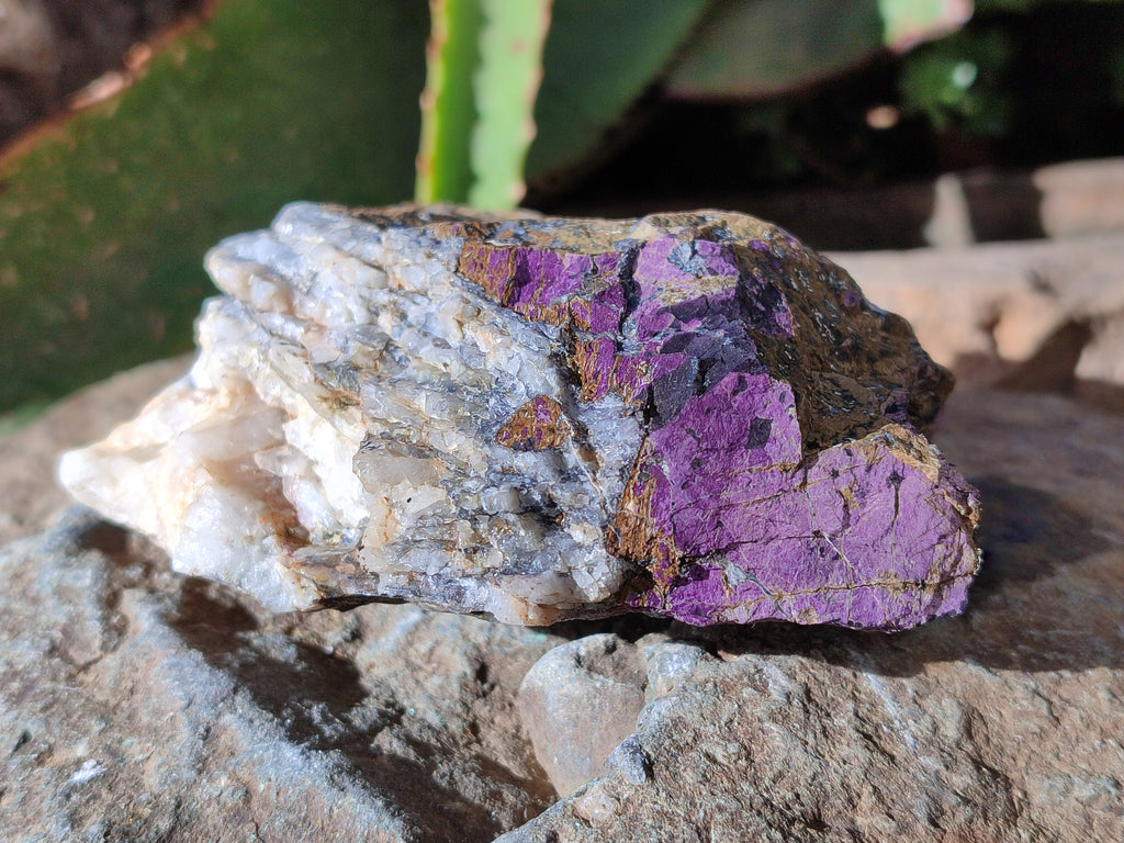 Natural Metallic Purpurite Cobbed Specimens x 3 From Erongo, Namibia - Toprock Gemstones and Minerals 