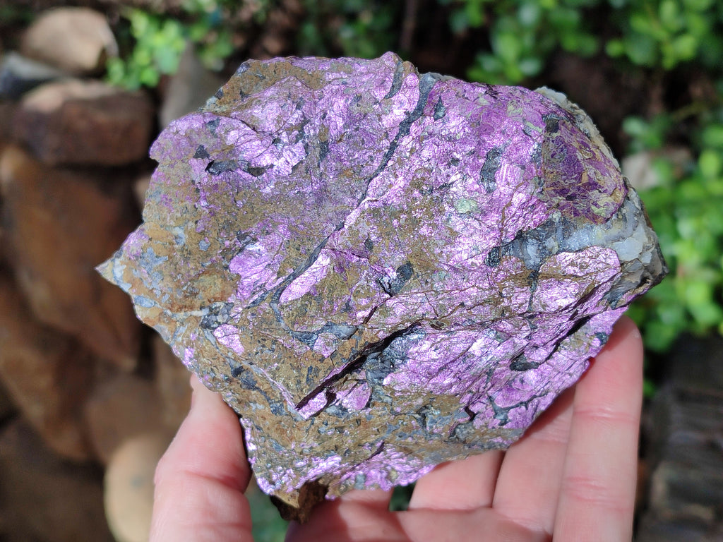 Natural Metallic Purpurite Cobbed Specimens x 3 From Erongo, Namibia - Toprock Gemstones and Minerals 