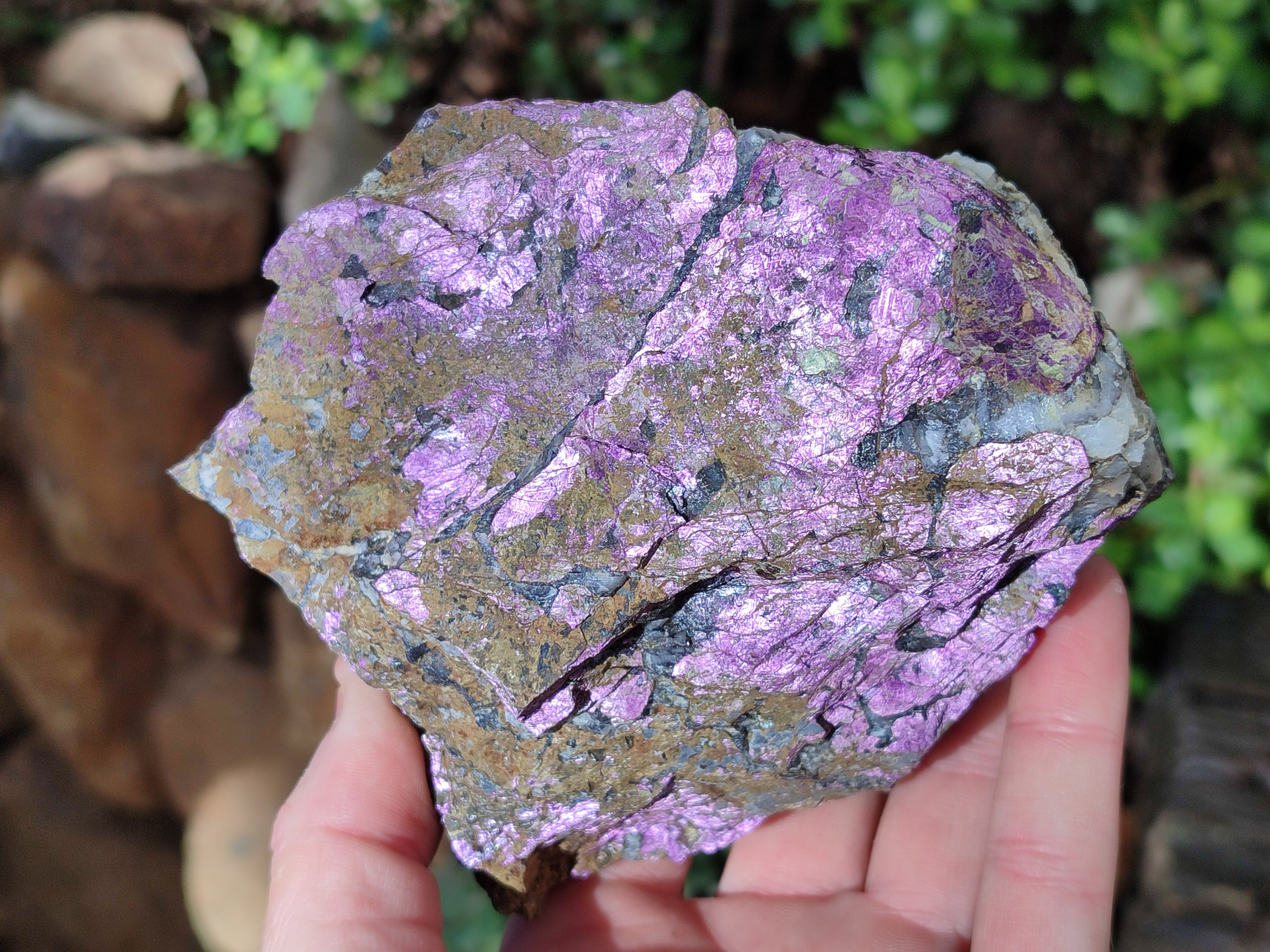 Natural Metallic Purpurite Cobbed Specimens x 3 From Erongo, Namibia - Toprock Gemstones and Minerals 