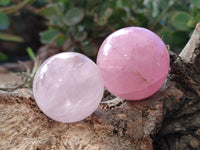 Polished Rose Quartz Spheres x 8 From Ambatondrazaka, Madagascar - Toprock Gemstones and Minerals 