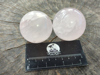 Polished Rose Quartz Spheres x 8 From Ambatondrazaka, Madagascar - Toprock Gemstones and Minerals 
