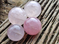 Polished Rose Quartz Spheres x 8 From Ambatondrazaka, Madagascar - Toprock Gemstones and Minerals 