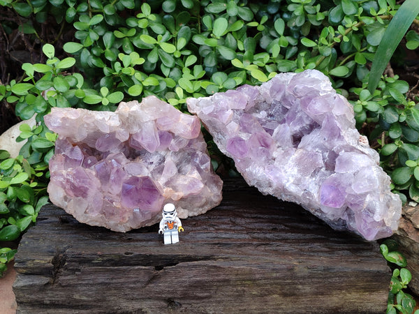 Natural Jacaranda Amethyst Quartz Cluster x 2 From Mumbwa, Zambia