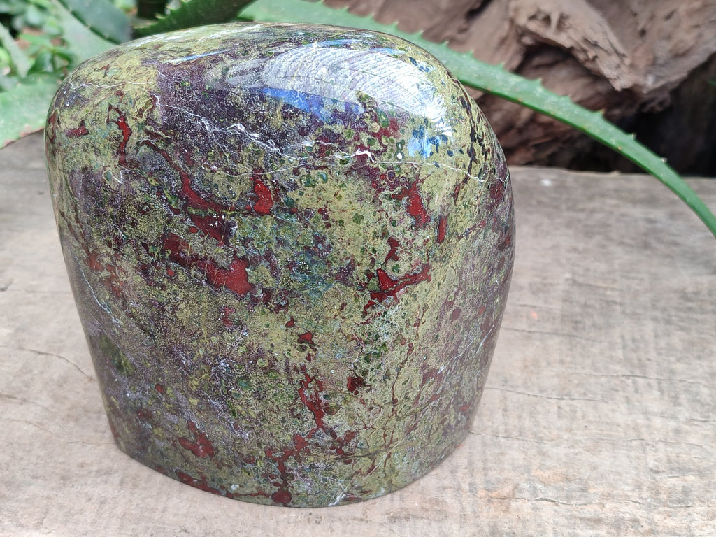 Polished Bastite Dragons Blood Stone Standing Free Form x 1 From Tshipise, South Africa - Toprock Gemstones and Minerals 