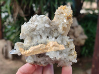 Natural Quartz and Smokey Quartz Clusters with Hyalite Opal on 3 Specimens x 6 From Erongo, Namibia - Toprock Gemstones and Minerals 