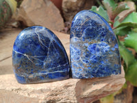 Polished Sodalite Standing Free Forms x 4 From Kunene River, Namibia - Toprock Gemstones and Minerals 