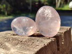 Polished Rose Quartz Palm Stones x 35 From Ambatondrazaka, Madagascar - Toprock Gemstones and Minerals 