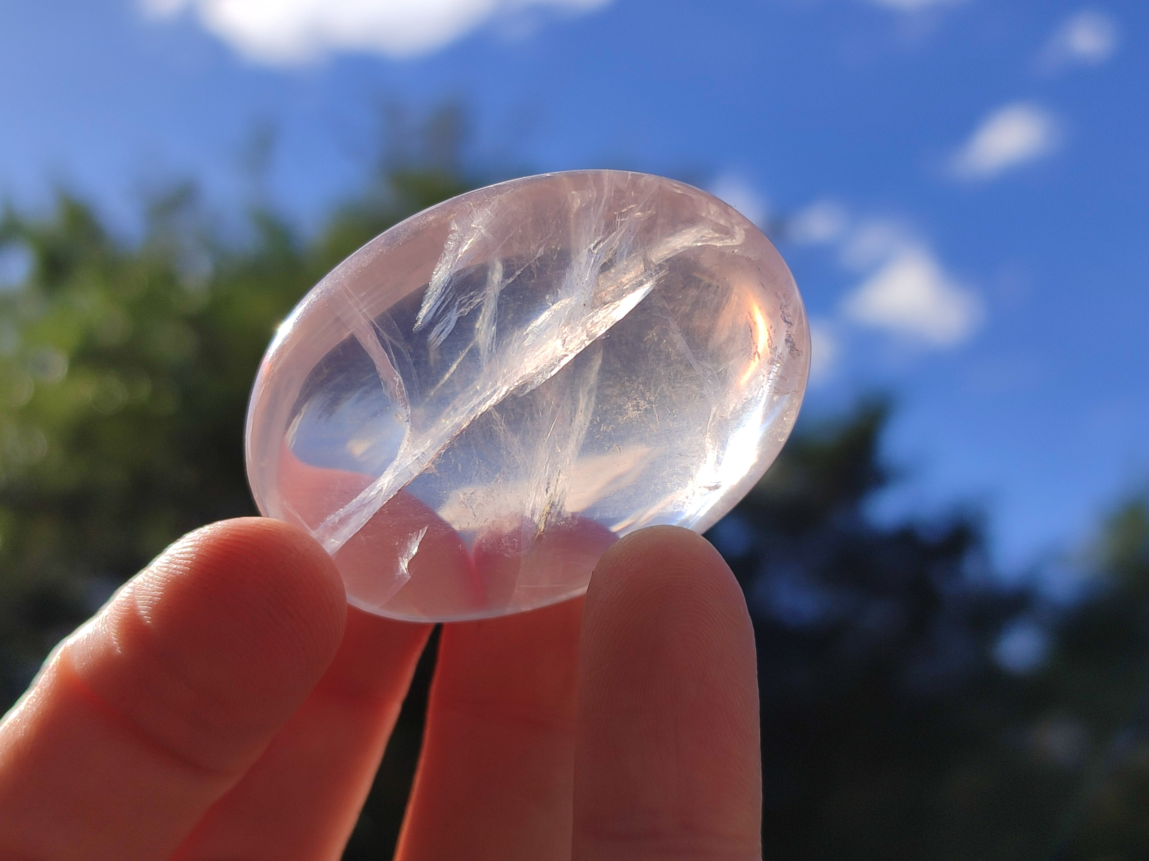 Polished Rose Quartz Palm Stones x 35 From Ambatondrazaka, Madagascar - Toprock Gemstones and Minerals 
