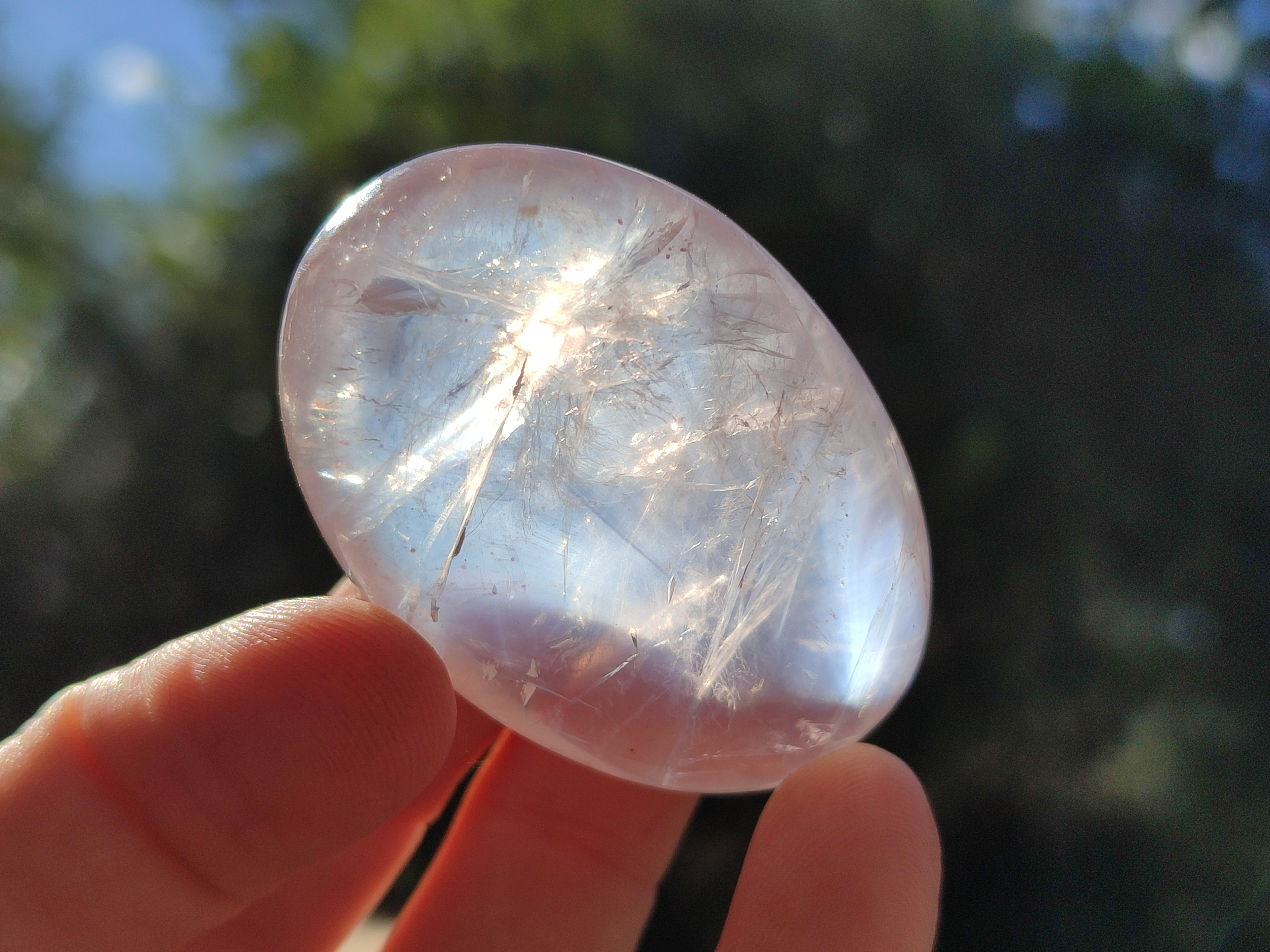 Polished Rose Quartz Palm Stones x 35 From Ambatondrazaka, Madagascar - Toprock Gemstones and Minerals 
