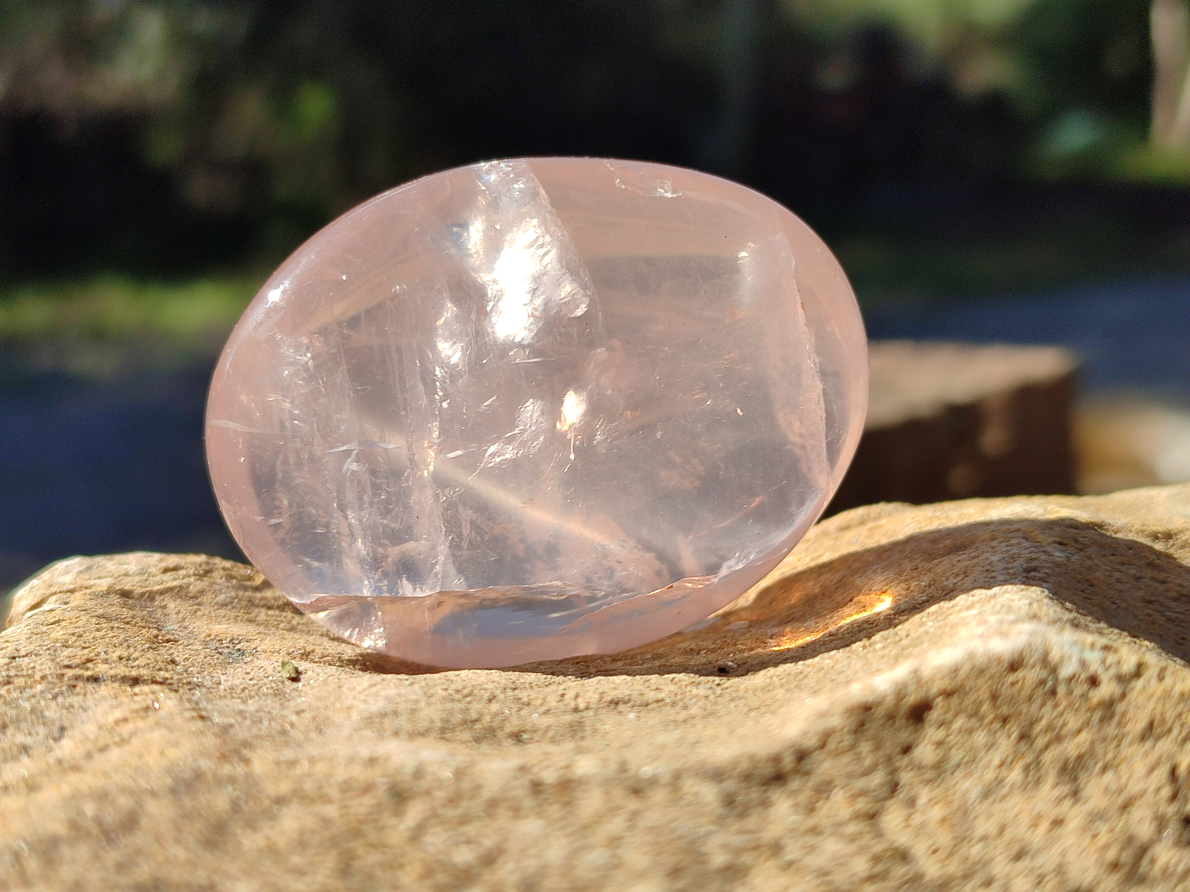 Polished Rose Quartz Palm Stones x 35 From Ambatondrazaka, Madagascar - Toprock Gemstones and Minerals 
