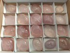 Polished Rose Quartz Palm Stones x 35 From Ambatondrazaka, Madagascar - Toprock Gemstones and Minerals 