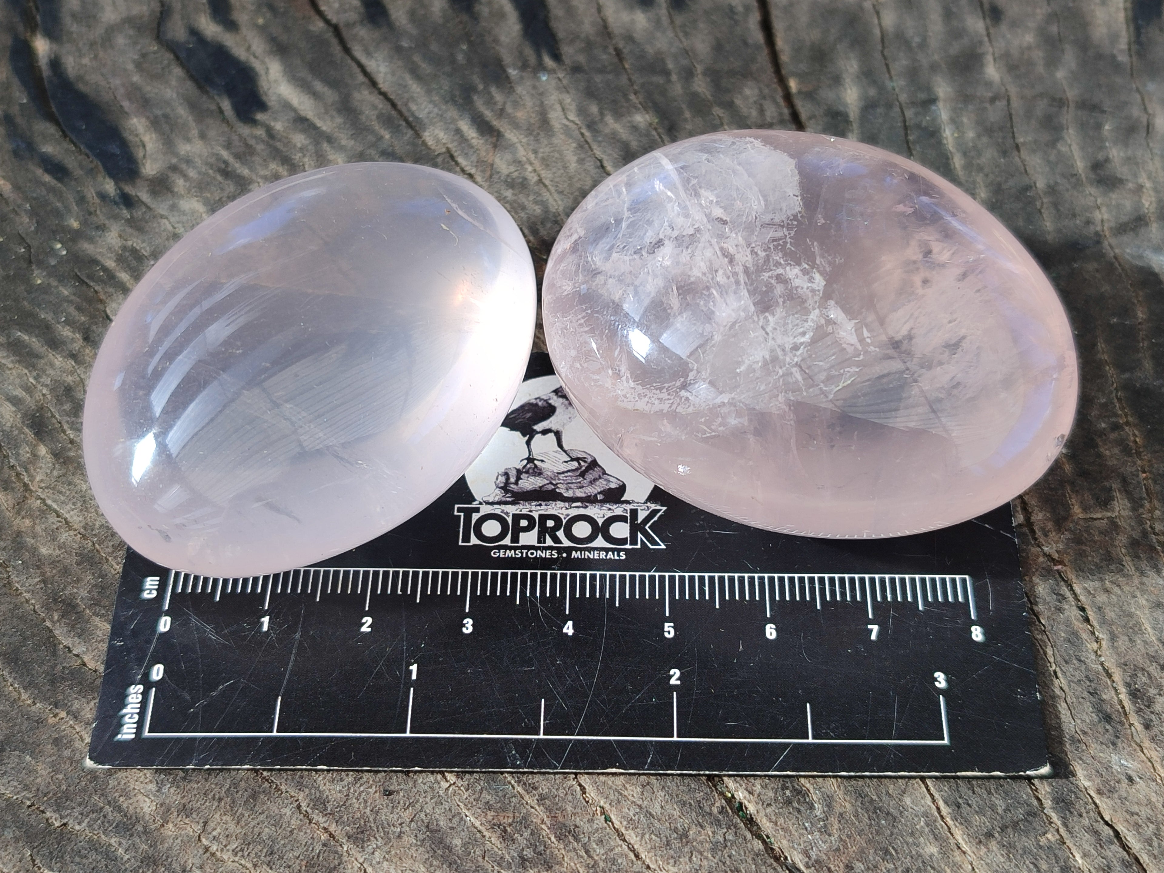 Polished Rose Quartz Palm Stones x 35 From Ambatondrazaka, Madagascar - Toprock Gemstones and Minerals 